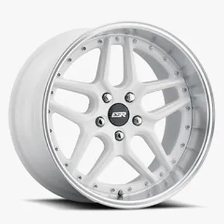 ESR CS15 18.0x9.5 ET22 5x120  / 72.56 (Custom Drill) - Gloss White - Machined Lip